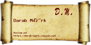 Darab Márk névjegykártya